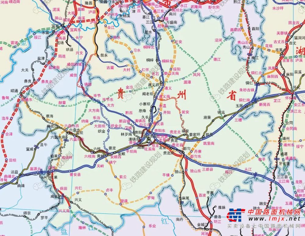 最新贵州各市区铁路建设及规划情况详览2021