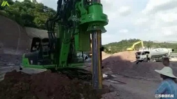 泰信机械KR220C旋挖钻机视频施工案例