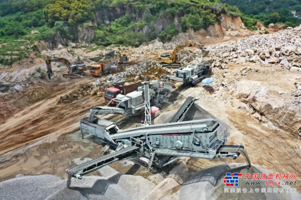 硬岩资源化利用利器—南方路机移动破碎筛分设备应用于广东花岗岩骨料加工