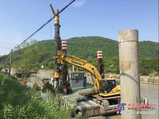 泰信：施工案例 |KR50旋挖钻机水上施工