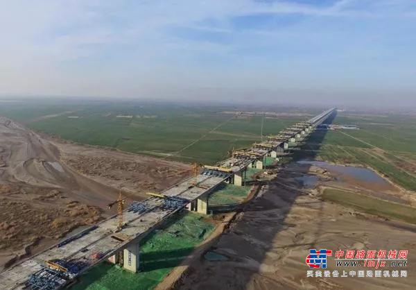 原陽黃河“第一跨”丨三一全套設備助力官渡黃河大橋建設