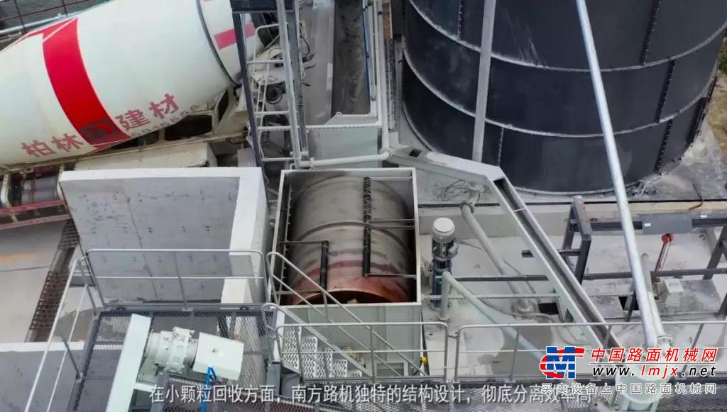 南方路机全自动废湿湿混凝土回收设备应用于韶关柏林新型建材有限公司