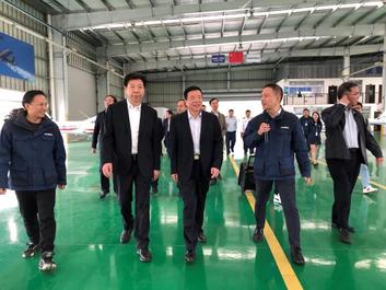 陈飞副省长调研山河科技