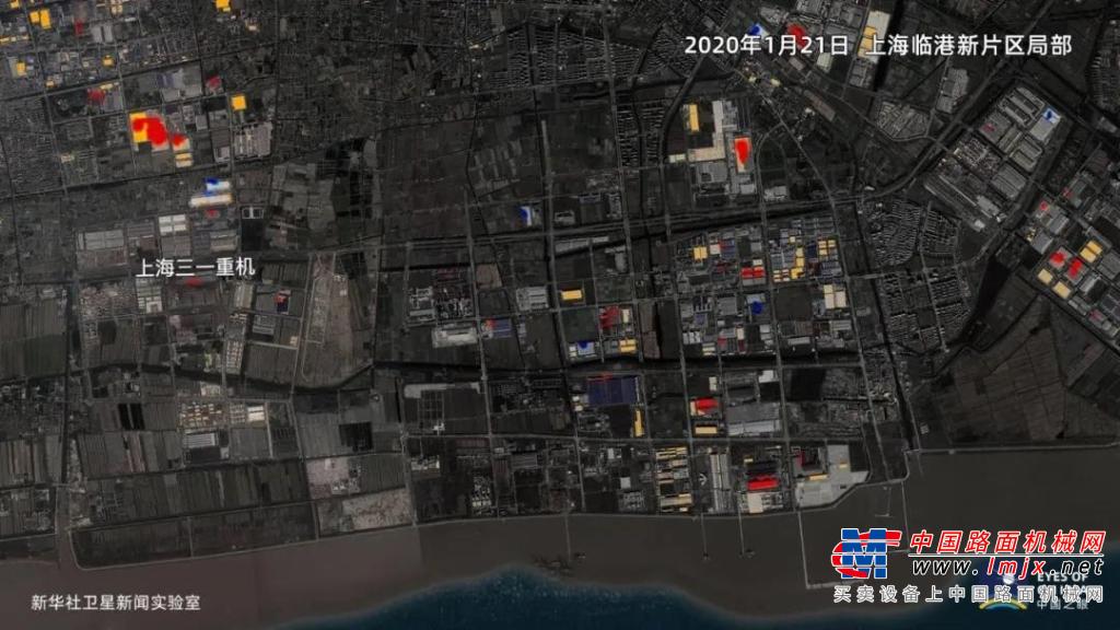 新华社发卫星热力图，三一重机就是全临港“最红的仔”