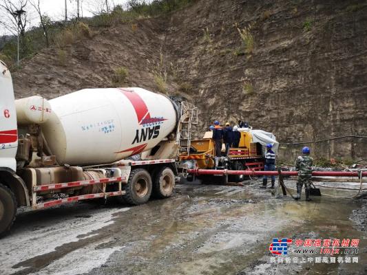 再立新功丨三一泵送設備助力雲南國家重點工程