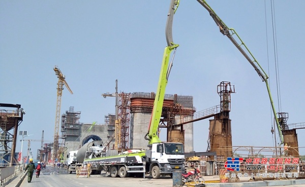 中联重科泵车连续高效作业 助力国家安九铁路长江大桥迈入施工新阶段