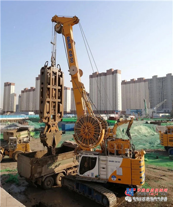 北京地質公司橡樹瀾灣連續牆項目即將竣工，寶峨液壓抓鬥致密卵石地層發揮優勢