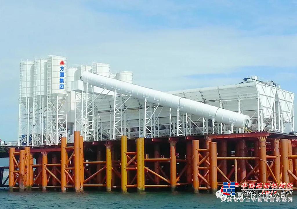 方圆搅拌站在平潭岛海峡公铁两用大桥施工
