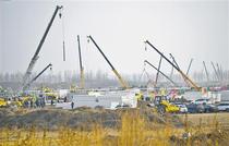 昼夜不停、争分夺秒——石家庄集中隔离点黄庄公寓加紧建设中
