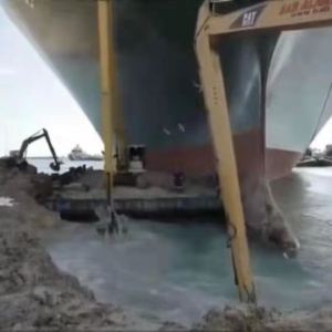 CAT®（卡特）挖掘机参与苏伊士运河“被堵”救援
