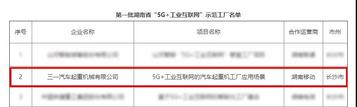 “5G+工业互联网”示范工厂！三一数字化转型再立标杆
