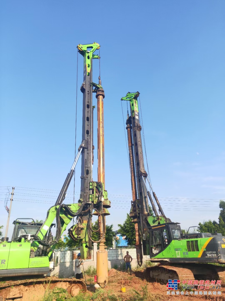 泰信机械多型号旋挖钻机助力广清产业园基础建设