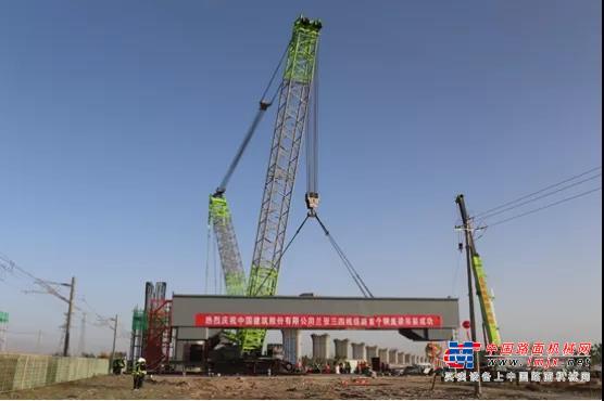 中联设备助力新建兰张三四线铁路建设——全线首个钢盖梁吊装架设完成