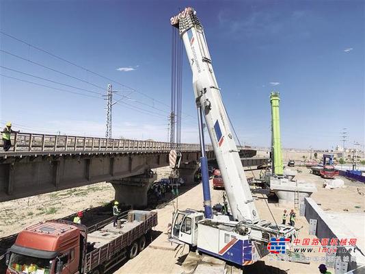 高家庄站多式联运改扩建工程铁路项目建设进入梁体架设施工阶段