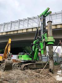 泰信机械KR300ES低净空旋挖钻机助力杭州基础建设