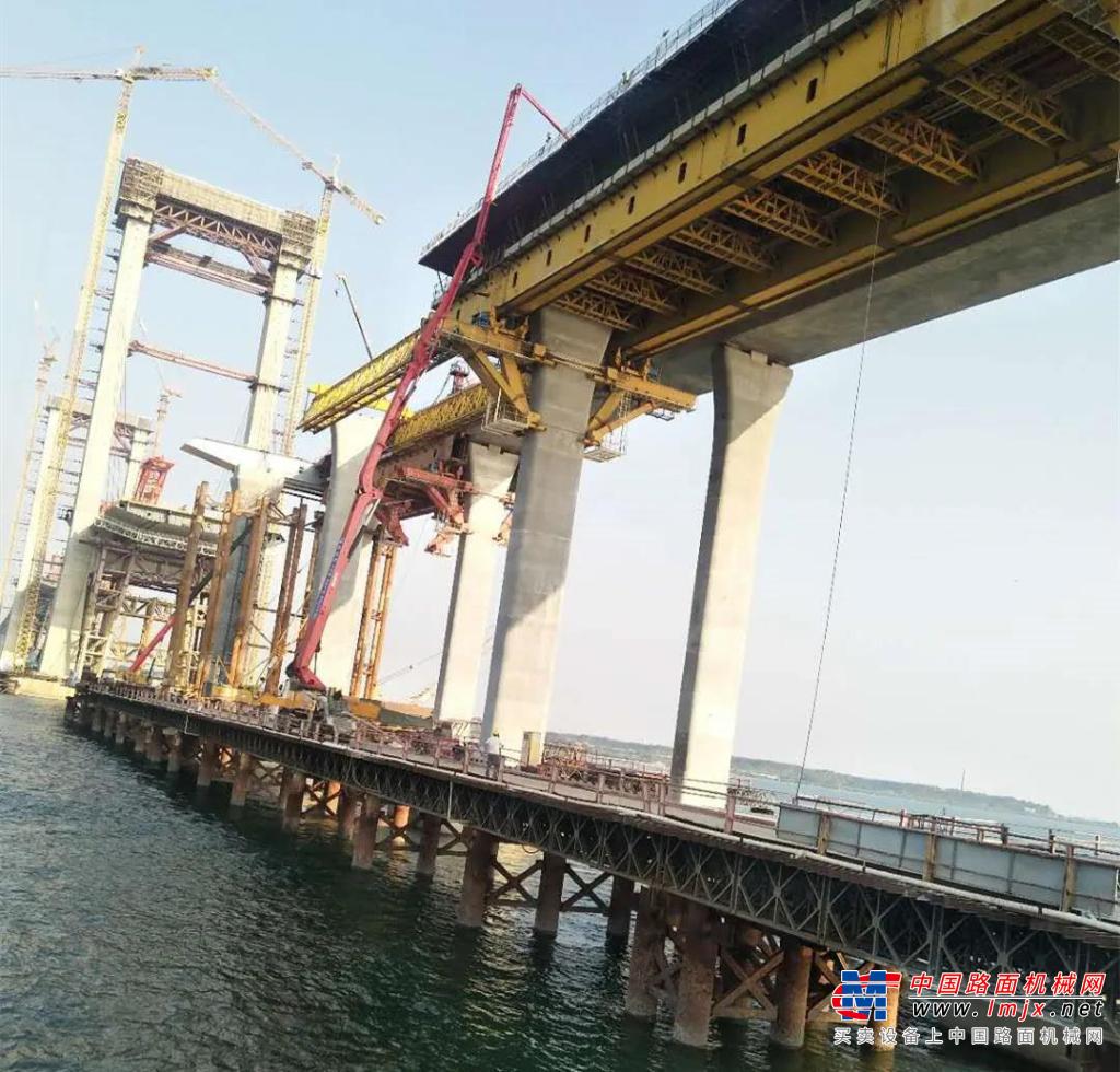 长龙出海！三一混凝土设备助力广东调顺跨海大桥建设