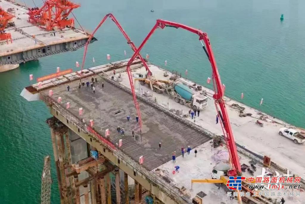 长龙出海！三一混凝土设备助力广东调顺跨海大桥建设