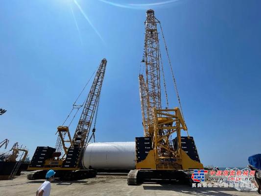 双“舰”合璧！徐工履带起重机助力东北海上风电建设！