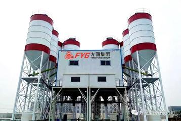 方圆HZS240商混型混凝土搅拌站投入市场