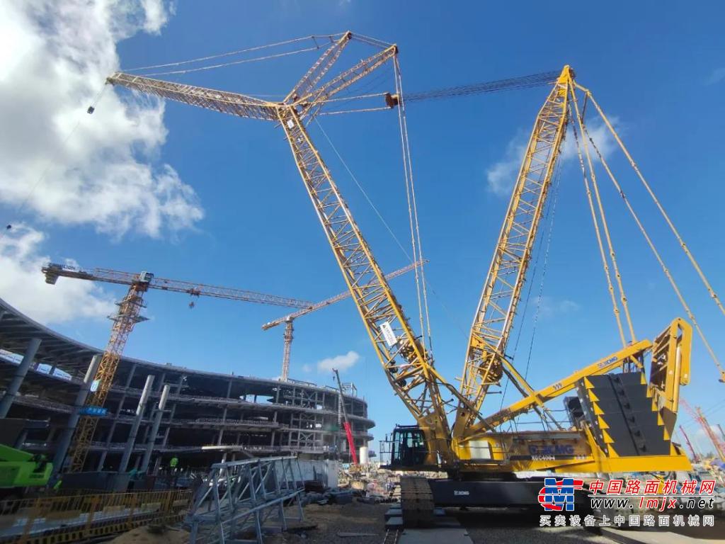 海南新地标！徐工400吨强势助力海口国际免税城建设