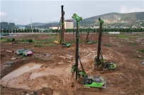 无锡泰恒多台中小旋挖助力萧县城市建设