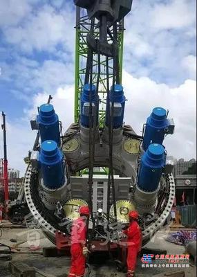 “盾构之王”ZCC3500V助力福州滨海快线南公园站首台8.6米直径盾构机下井