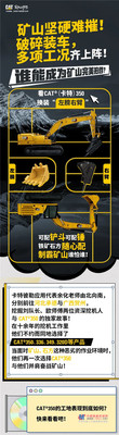 铁矿石方，能装能打，看CAT®(卡特)350奋战矿山！