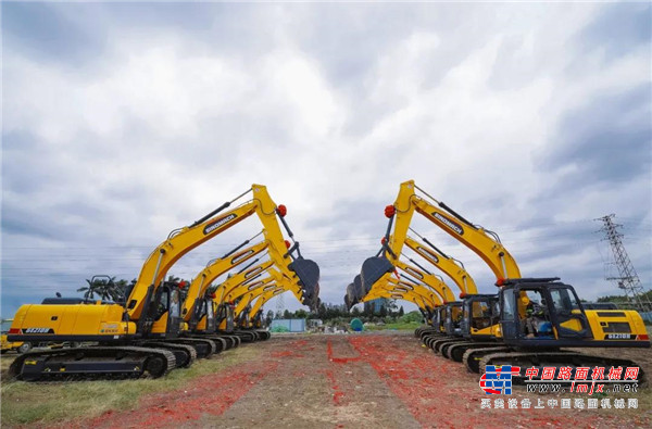 交機熱 | 常林挖掘機再次批量交付廣東大型工程項目