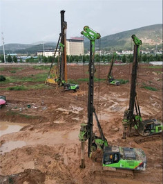 泰信小旋挖 助力工民建┃泰信机械多台中小型旋挖钻机助力萧县城市建设