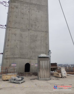 方圆井道施工升降机服役湖杭铁路富春江特大桥建设    助力2022杭州亚运会