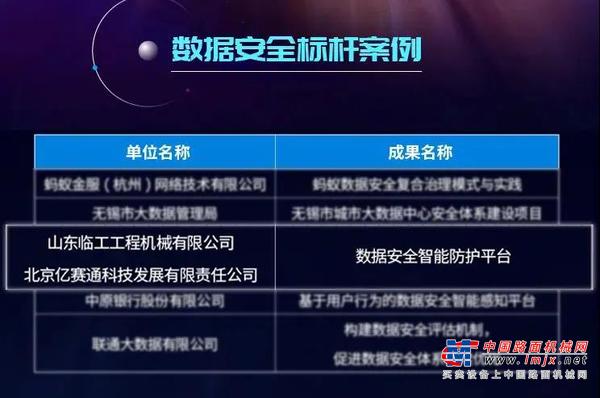 标杆数据安全，保障数字化转型——山东临工应用成果获评“数据安全标杆案例”