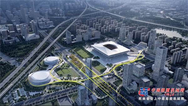 迎接亚洲杯！徐工提速西安国际足球中心建设