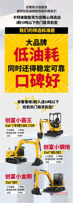 卡特彼勒：10吨以下热门租赁机型，帮你整理好了！