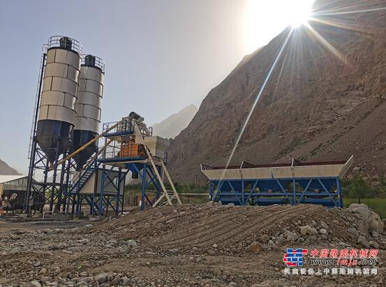 山推建友混凝土搅拌站应用塔吉克斯坦中亚连接线项目
