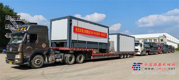 山推建友L5N-5030沥青一体机顺利发车