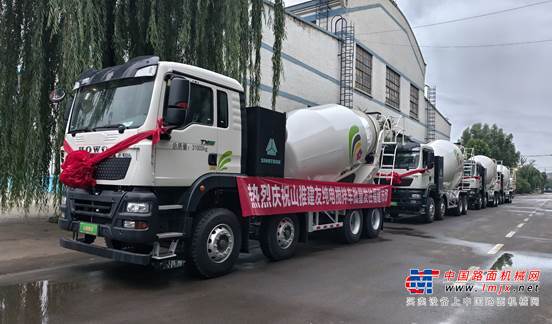 风雨无阻|山推建友纯电搅拌车批量发往天津、福建市场