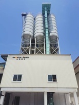 山推建友G3T-40干混砂浆搅拌站服务浙江客户瓷砖胶项目