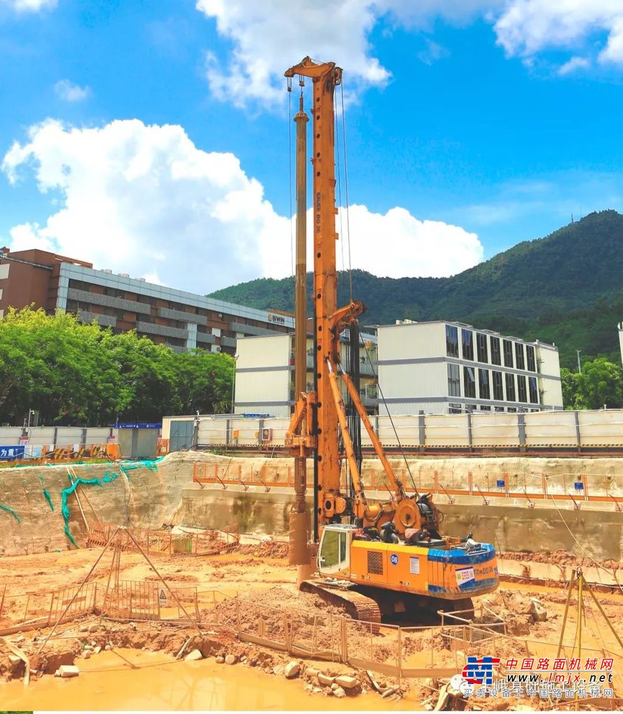 宝峨旋挖齐聚清华大学深圳国际校区工地，穗丰公司单桩高效嵌入30米花岗岩成功解决施工难题