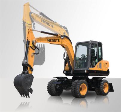 恒特小型挖掘機推薦,恒特HT75W輪胎式挖掘機 小型挖掘機 輪挖全解