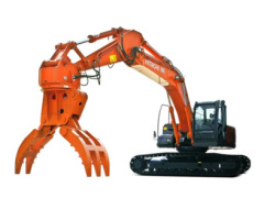 日立中型挖掘机推荐,原装日立ZX240LC(MH)-3抓钢机全解