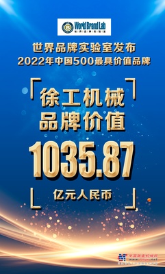 徐工品牌价值首破1000亿，“汉云”品牌突破120亿！