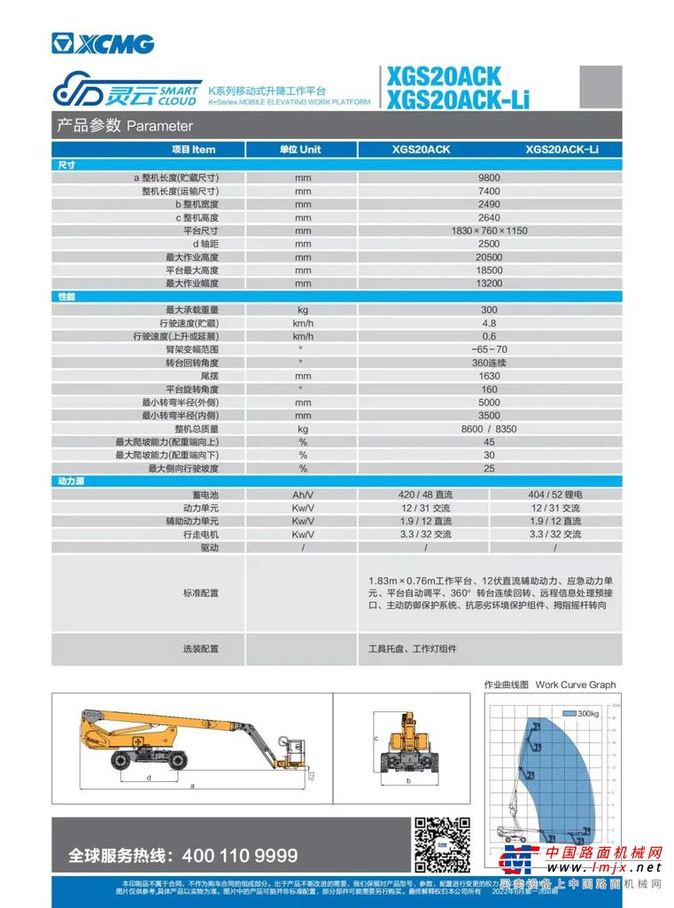 	徐工灵云K系列XGS20ACK直臂式高空作业平台