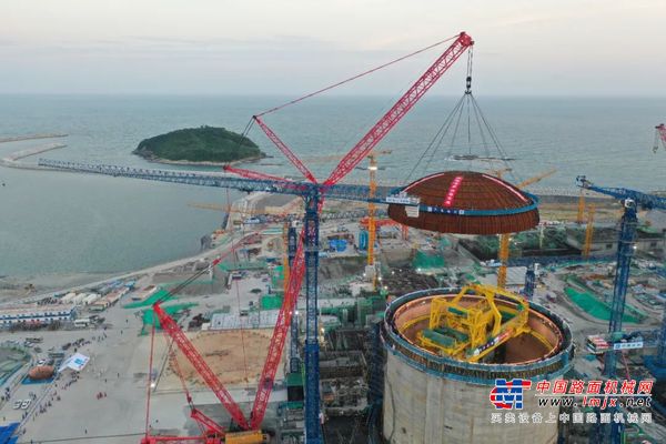 三一重工：SCC20000A再建新功！助力中广核太平岭核电站2号机组穹顶吊装就位