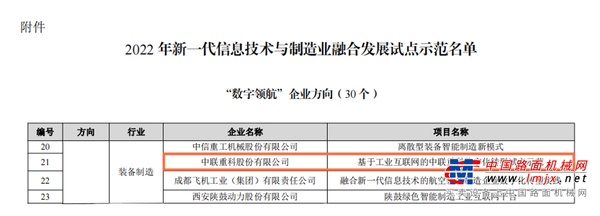 数字领航！中联重科数智化转型成果获“国字号”认定