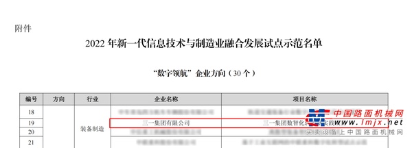 “国字号”首批！三一集团入选“数字领航”企业！