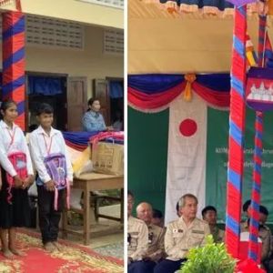 小松在柬埔寨支援建设的第10所小学落成