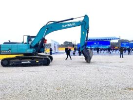 湘江航道虞公港項目開建，“山河綠”挖掘機強勢助陣