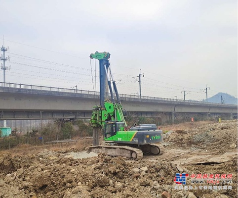 泰信定制款低净空 多台助力杭温高铁┃泰信机械多台低净空旋挖钻机助力杭温铁路建设