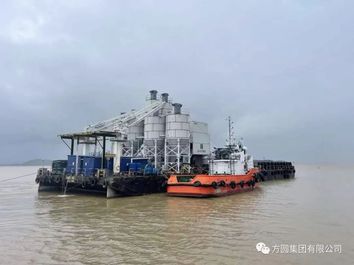 【产品风采】方圆海上船载搅拌站助力马来西亚鲁巴跨海大桥建设项目