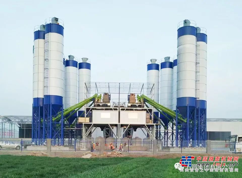 【产品风采】方圆集团HZS180型搅拌站参与阜淮铁路建设